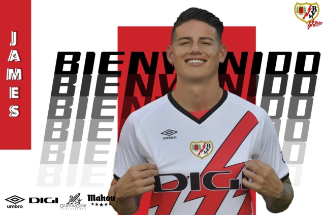 James Rodriguez being welcomed to his new club.