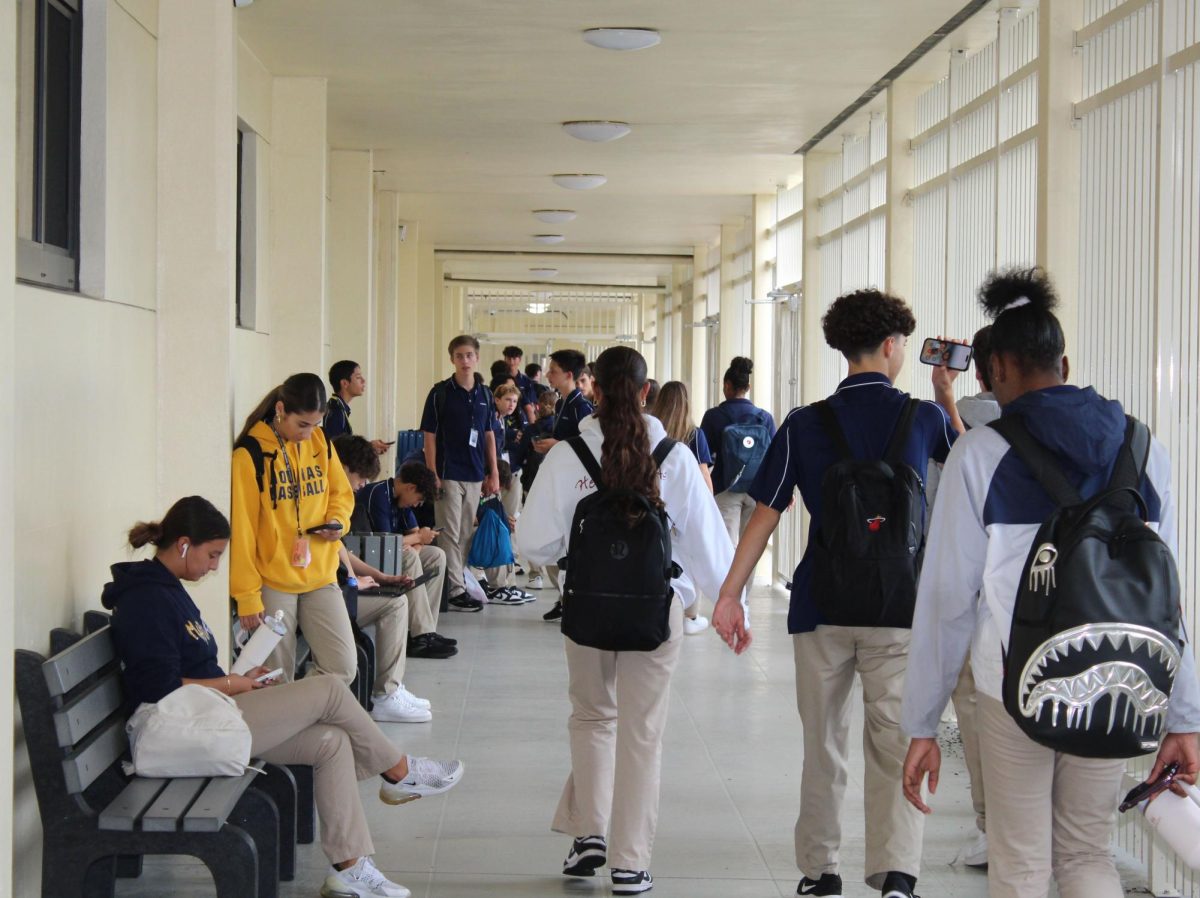       STA students waiting to be picked up after a day at school.