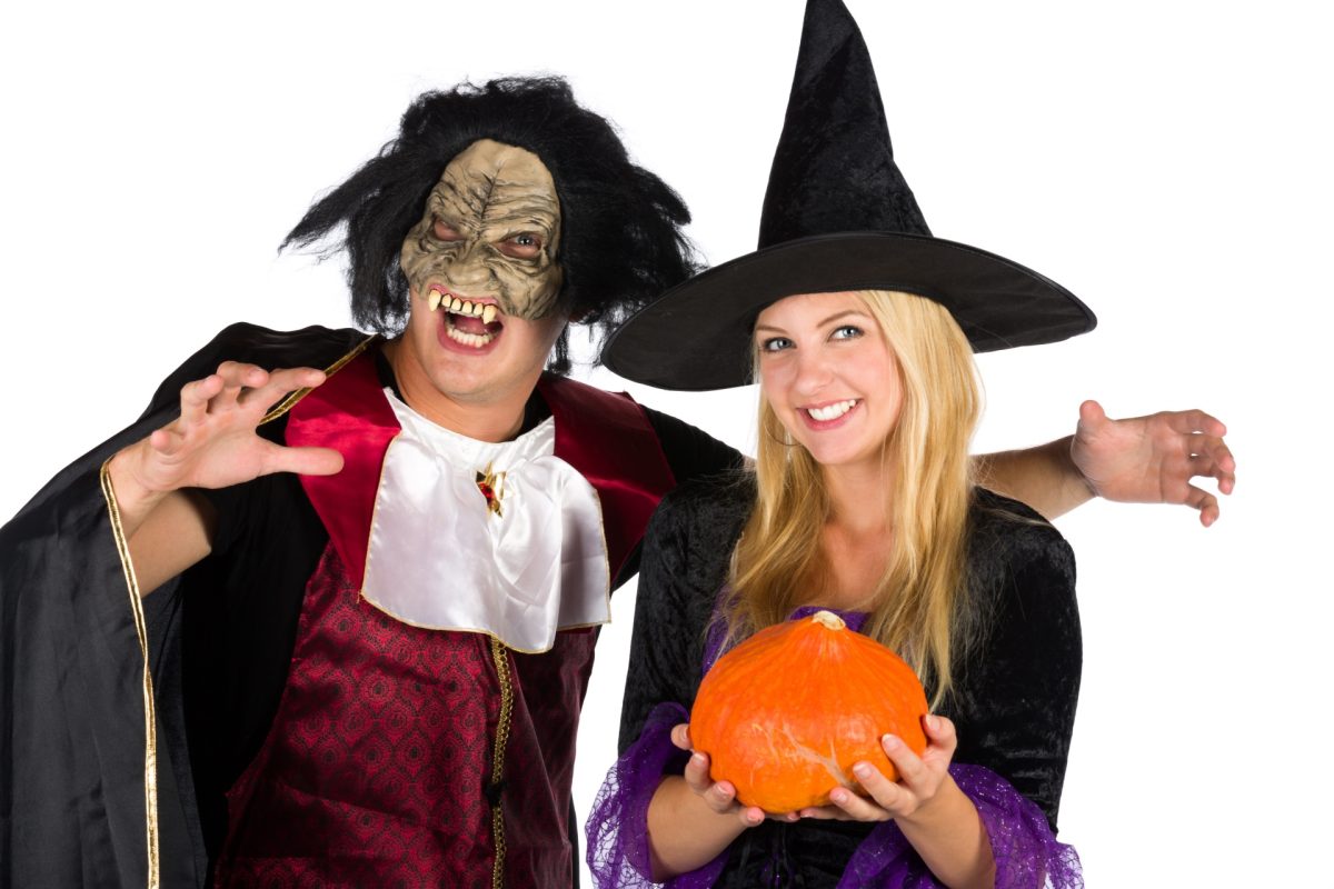 Young couple in a vampire and a witch Halloween costumes.

(Petr Kratochvil has released this “Halloween Couple” image under Public Domain license)