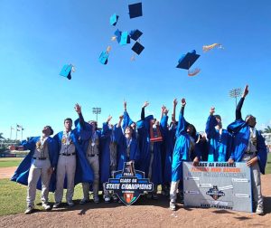 STA's senior baseball players celebrated a state title in tandem with their graduation on Saturday, May 17th.