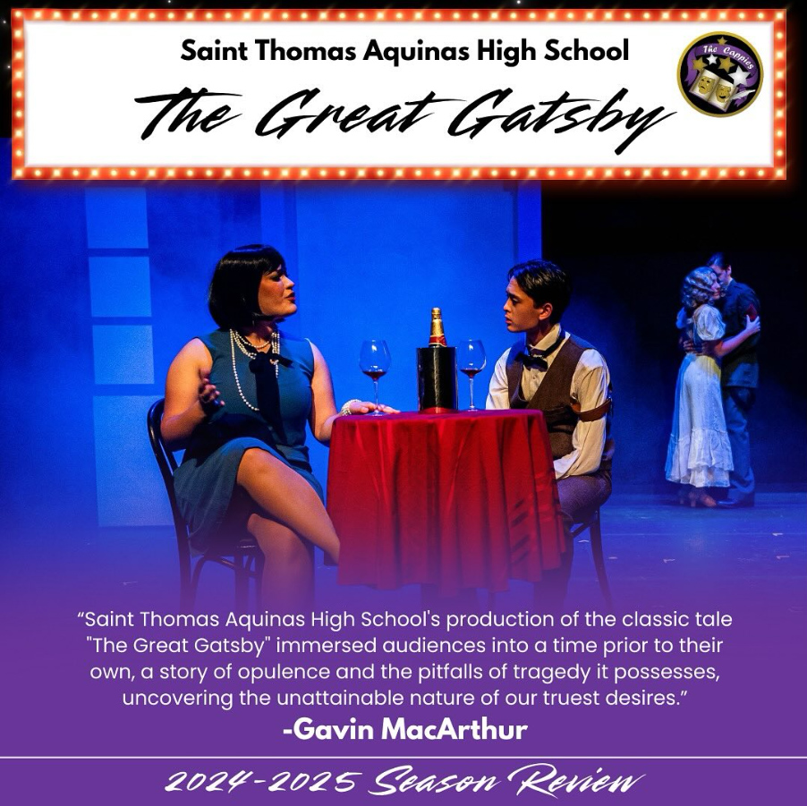 The South Florida Cappies honored STA's production of "The Great Gatsby" with an Instagram post.