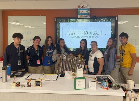 The Eco-Raiders created mats out of recycled materials to benefit the homeless.