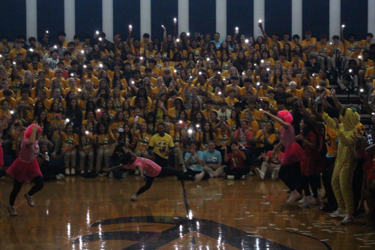 Senior: Ariel doing a death drop.