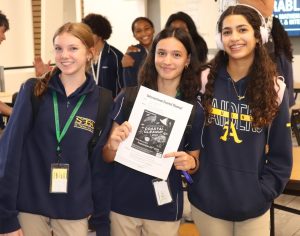 Members of the Marine Biology Club prepare to lend a hand at the International Coastal Cleanup.