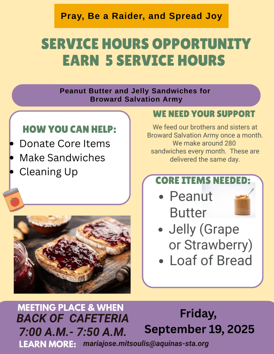 Information regarding PBJ service opportunity!