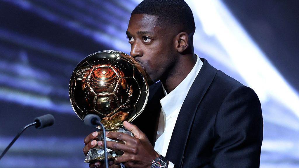 Ousmane Dembele winning the Ballon d'or, Photo Courtesy of Getty Images
