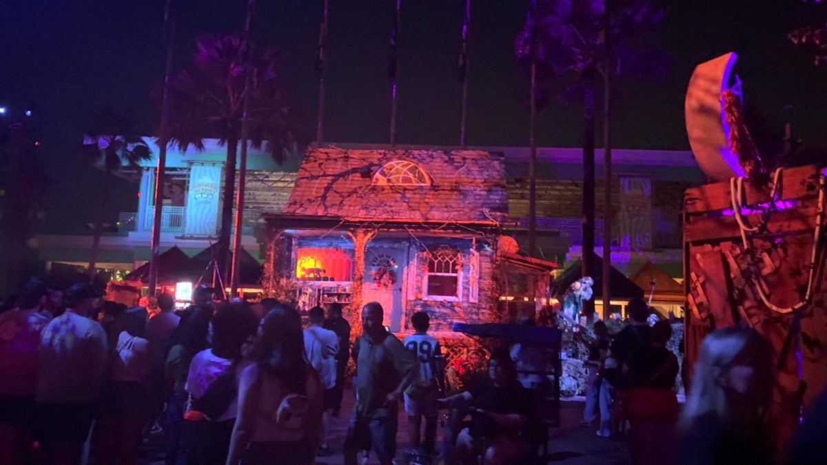 A crowd gathers for frightening fun at Halloween Horror Nights at Universal Studios.