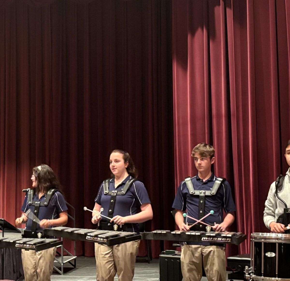 Members of the Marching Band surrounded the audience in an immersive musical performance.