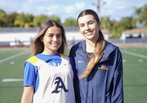 Lauren Williams and Kyara Belfort are new transfer students at STA, both currently training for spring sports.