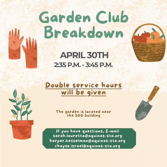 Campus Calander: April 27- May 1
